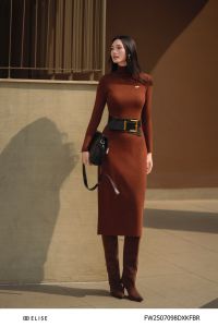 ĐẦM LEN MÀU NÂU SOCOLA