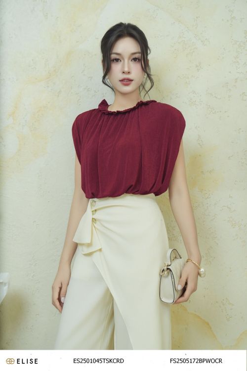 ÁO THUN ĐỎ ĐÔ CỔ BÈO