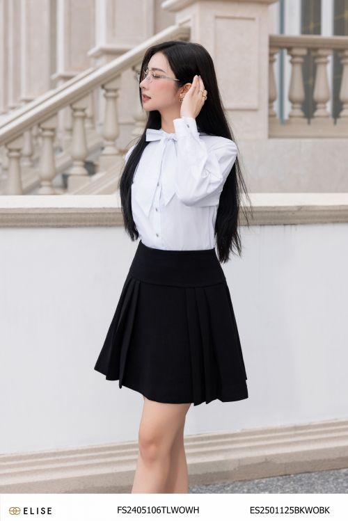 SM THÔ TRẮNG DÂY NƠ CỔ ĐÍNH MÁC