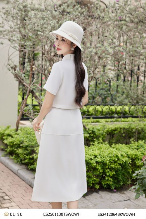 SM TRẮNG TÚI NGỰC ĐÍNH NƠ