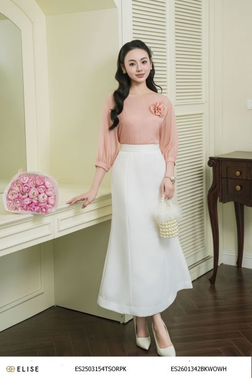 JUPE TAFTA TRẮNG