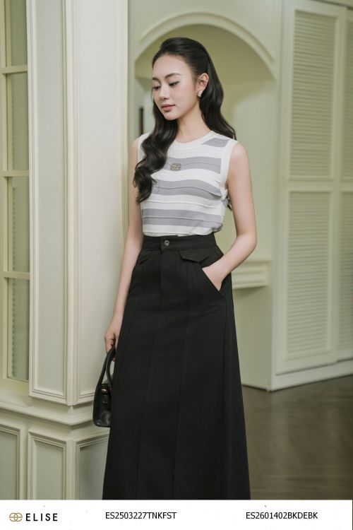 ÁO MONGTOGHI KẺ TRẮNG NỀN GHI