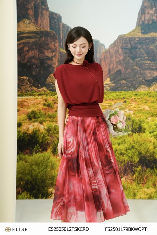 ÁO THUN ĐỎ ĐÔ NHÚN EO