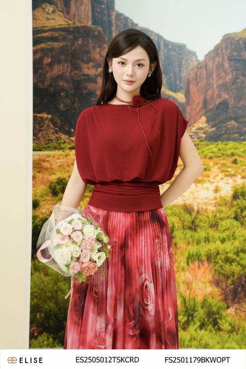 ÁO THUN ĐỎ ĐÔ NHÚN EO