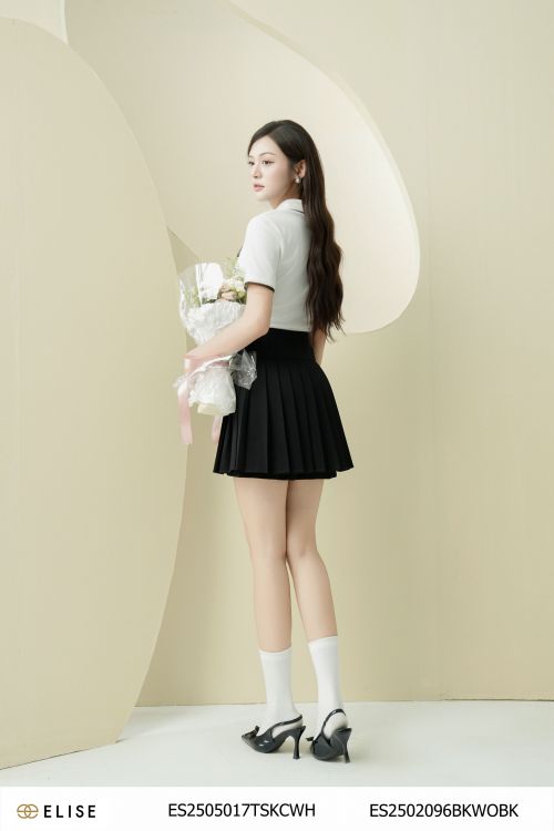JUPE NGẮN ĐEN DẬP LY