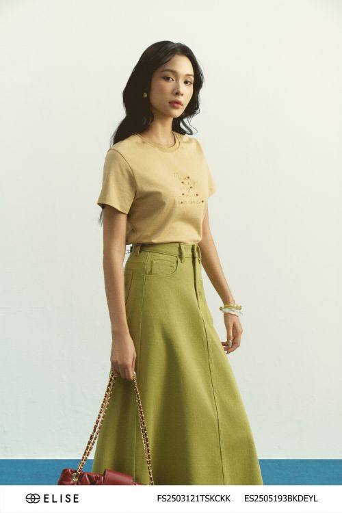 CHÂN VÁY DENIM DÁNG A DÀI