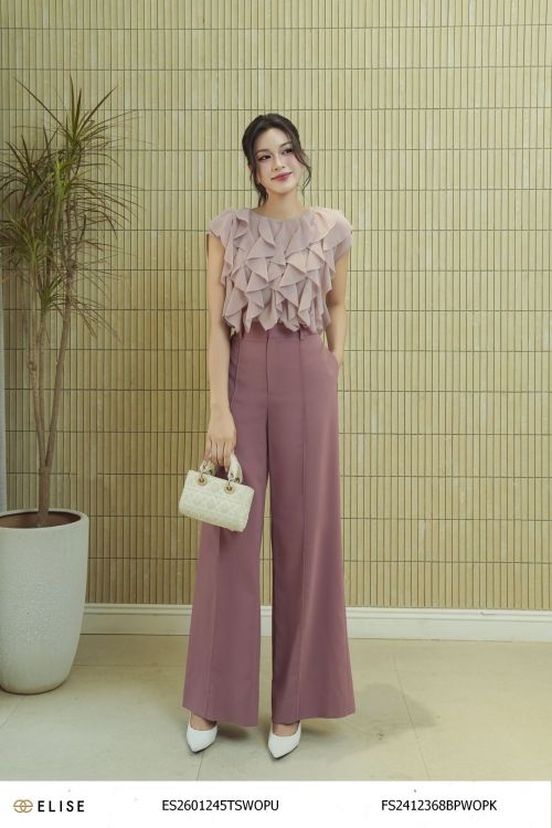 QUẦN SUÔNG HỒNG ĐẤT GÂN GIỮA