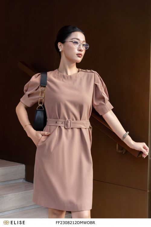 ĐẦM SUÔNG NÂU TAY XẾP LY