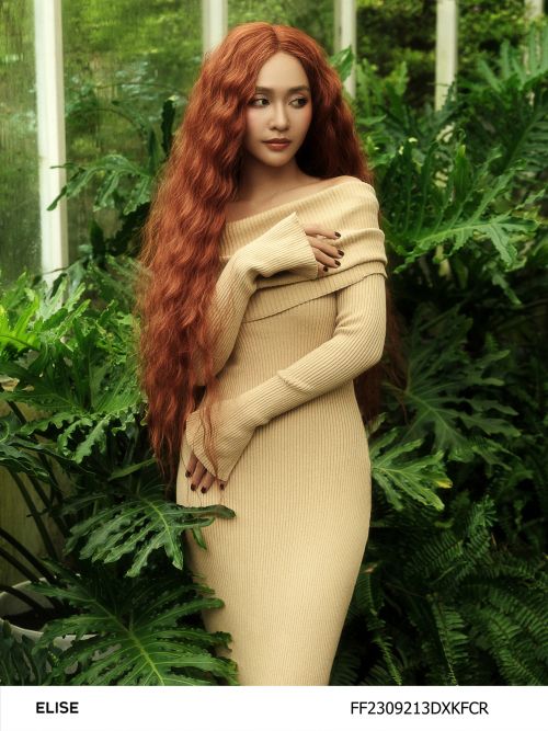 ĐẦM LEN KEM TRỄ VAI
