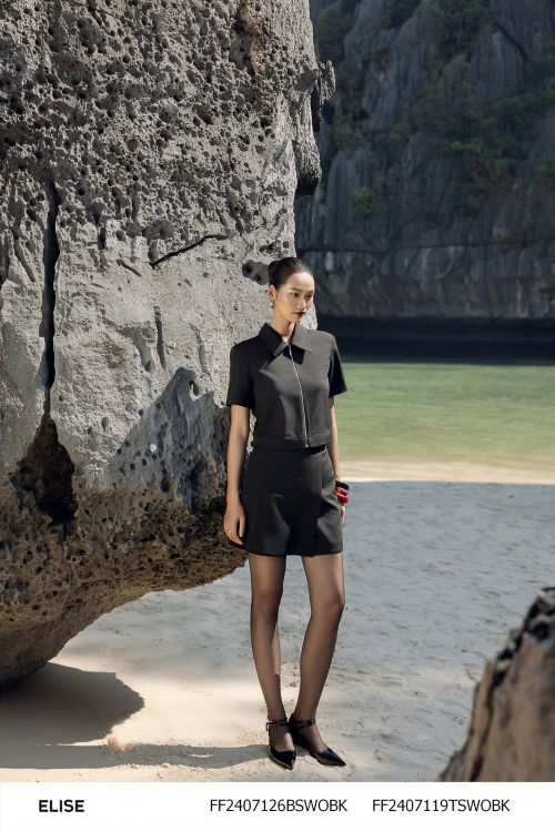 QUẦN SOOC ĐEN VÂN Ô VUÔNG PHỦ VẠT