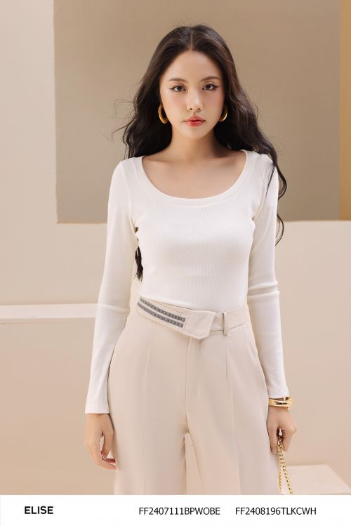 BODY SUIT TRẮNG DÀI TAY