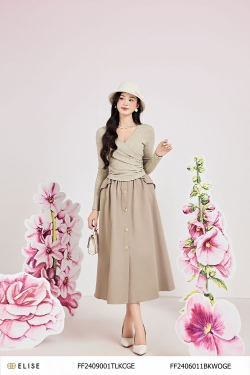 CV KAKI XANH OLIVE NẮP TÚI CHÉO