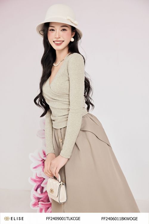 ÁO THUN XANH MATCHA VẠT CHÉO