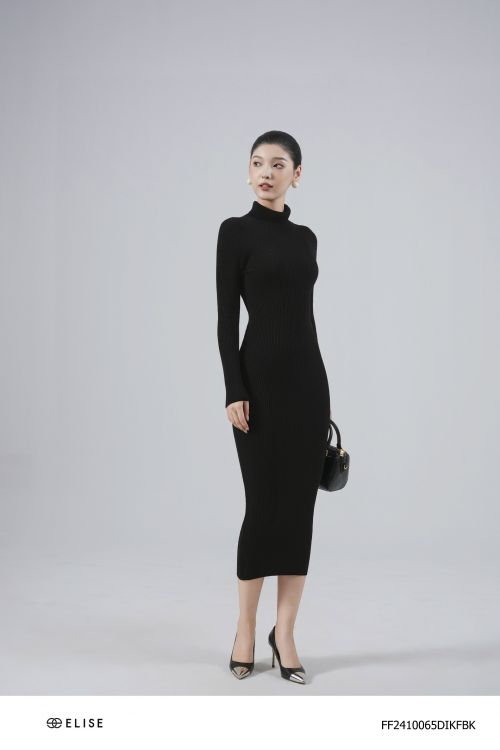 ĐẦM LEN ÔM ĐEN DÀI