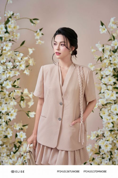VEST HT BE CỔ V DÂY TẾT