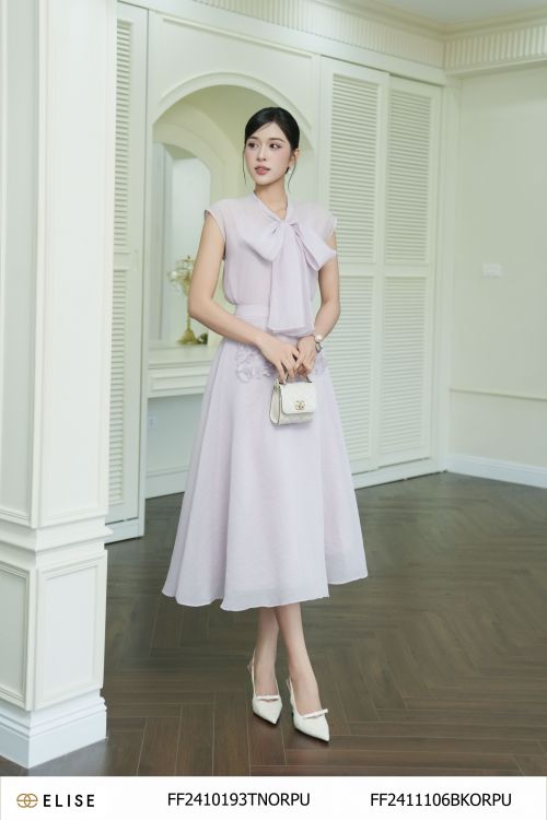 CV TƠ TÍM NHẠT TÚI ĐÍNH HOA