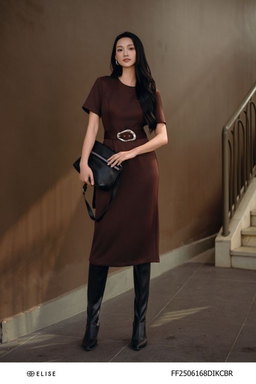 ĐẦM UMI NÂU TRẦM ĐAI EO