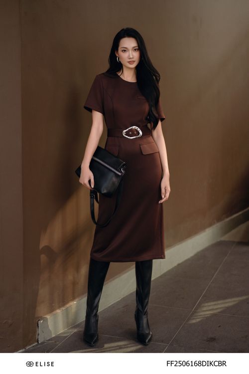 ĐẦM UMI NÂU TRẦM ĐAI EO