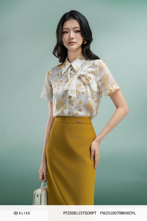 SM TƠ HỌA TIẾT HOA DÂY BUỘC NƠ LỆCH