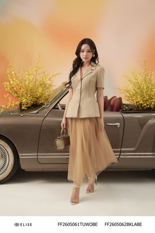 CV LƯỚI BE NÂU XẾP NHÚN EO