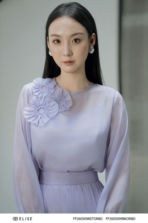 SET ÁO ĐỎ RUM TƠ ÓNG ĐÍNH HOA