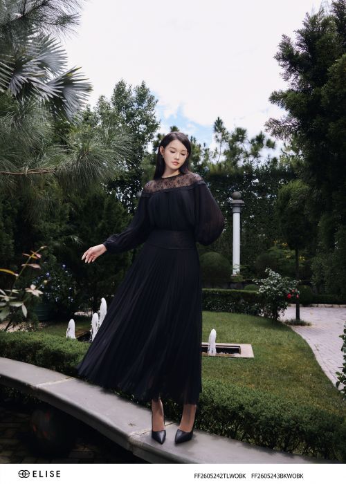 CV CHIFFON ĐEN DẬP LY