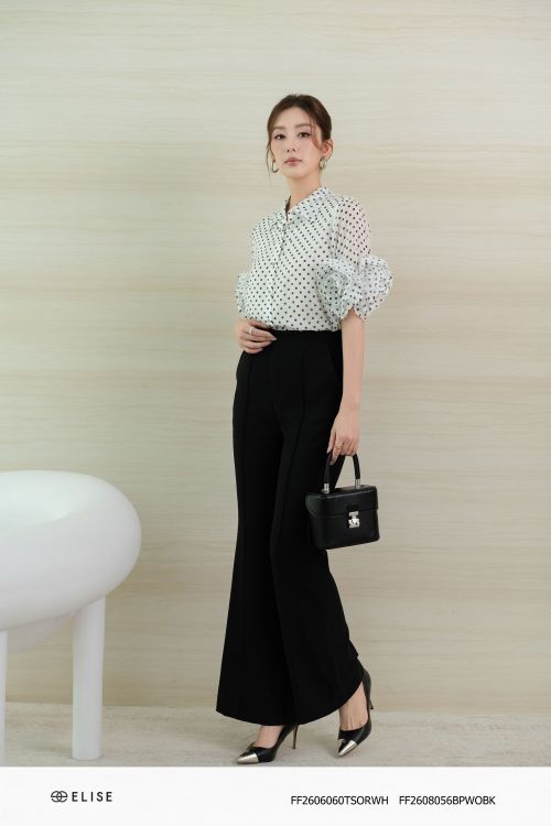 SM TƠ TRẮNG CHẤM BI ĐÍNH HOA TAY
