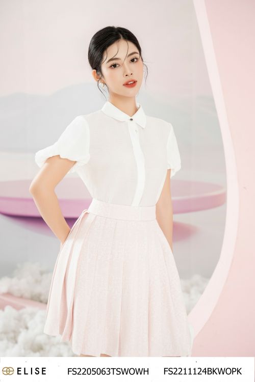 JUPE GẤM HỒNG DẬP LY