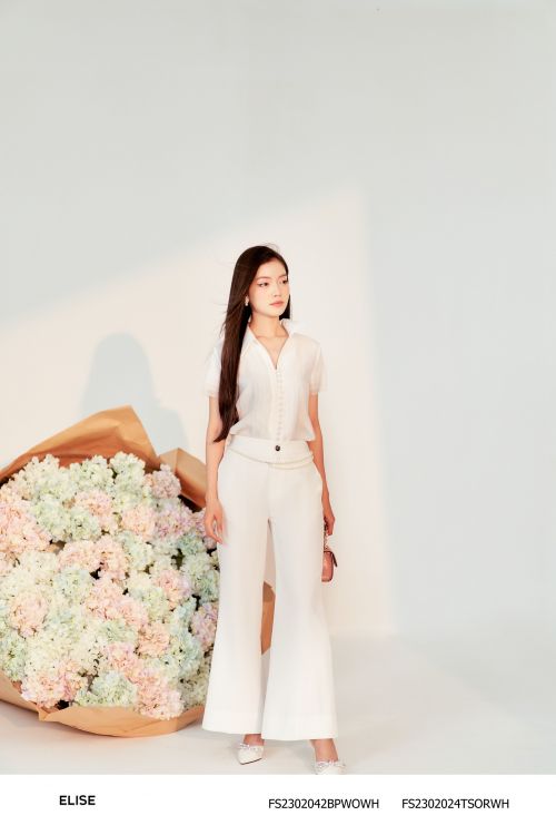 QUẦN DÀI LOE TRẮNG LY GIỮA