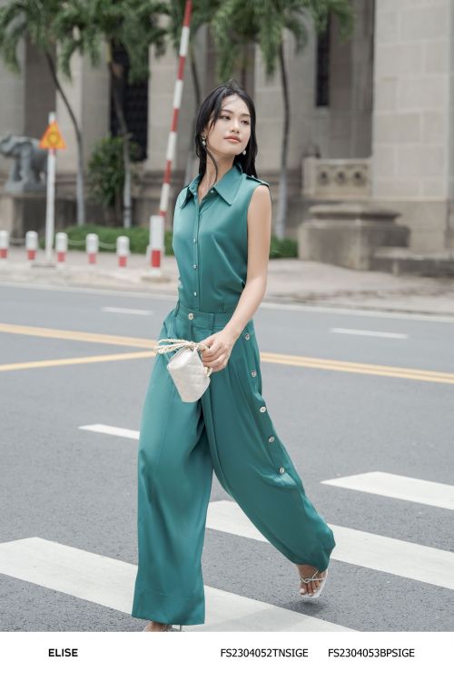 QUẦN LỤA XANH LỤC NHẠT CÚC SƯỜN