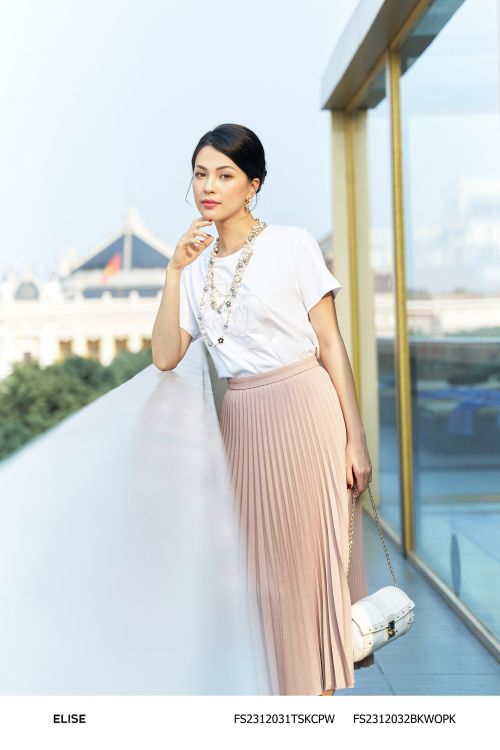 CHÂN VÁY HỒNG PHẤN DẬP LY