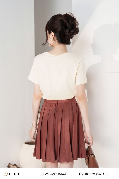 JUPE SỢI NÂU DẬP LY