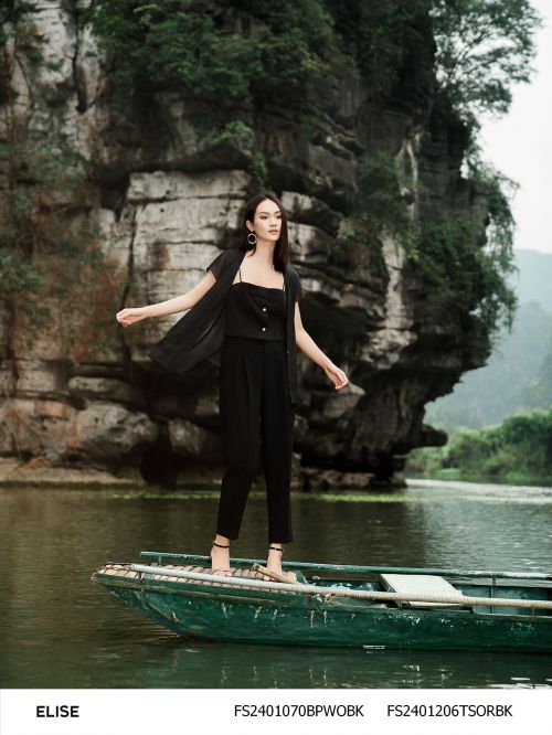ÁO 2 DÂY ĐEN NƠ NGỰC LỤA
