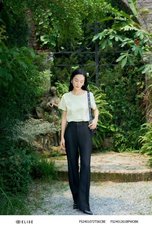 QUẦN SUÔNG LOE VÂN HẠT ĐEN