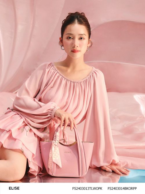CV NGẮN TƠ HOA HỒNG CAM XẾP TẦNG
