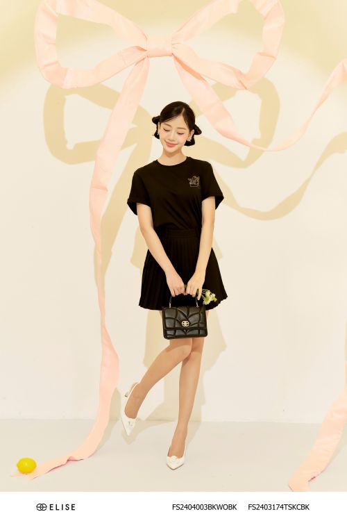 JUPE ĐEN NGẮN DẬP LY