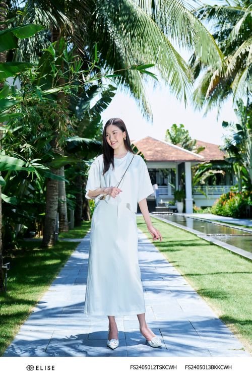 CHÂN VÁY TRẮNG X-NEON XẺ SAU