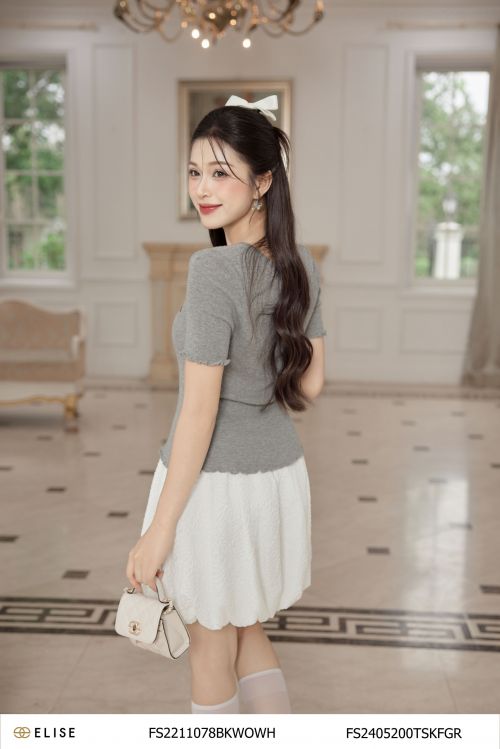 JUPE XỐP TRẮNG HT BOOM GẤU