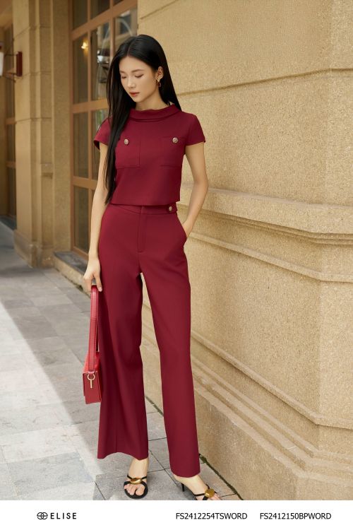 QUẦN SUÔNG VÂN ĐỎ RƯỢU VANG CÁ ĐAI CẠP