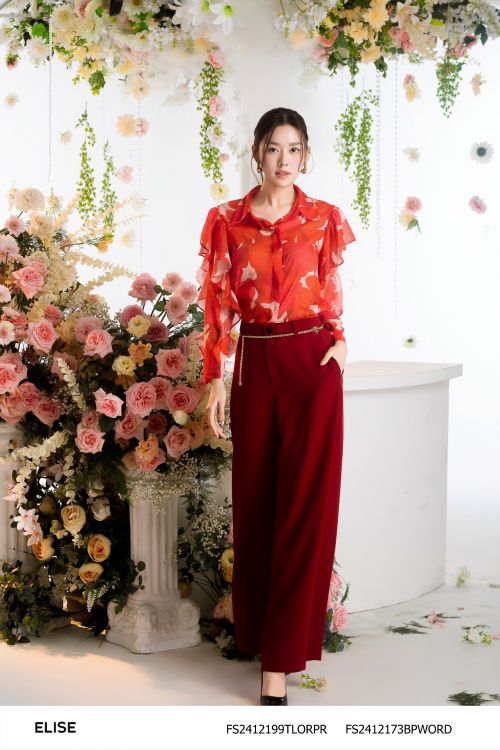 QUẦN SUÔNG ĐỎ ĐẬM TÚI DỌC