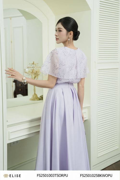 CV TAFTA MỎNG TÍM SÁNG XẾP LY