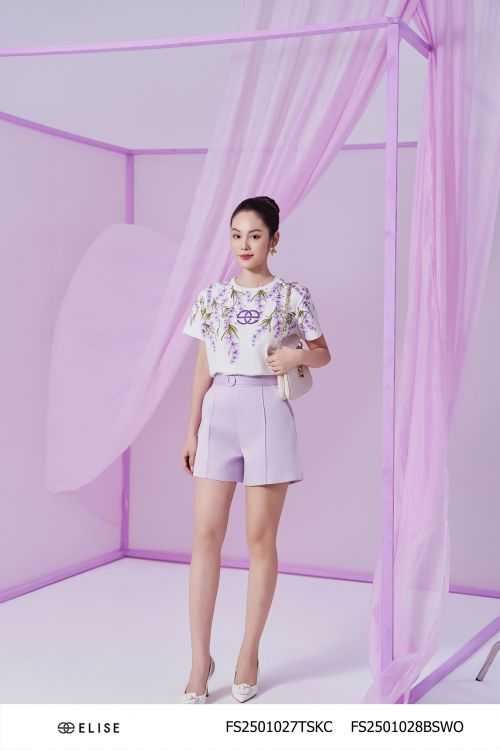 QUẦN SOOC TAFTA MỎNG TÍM SÁNG GÂN GIỮA