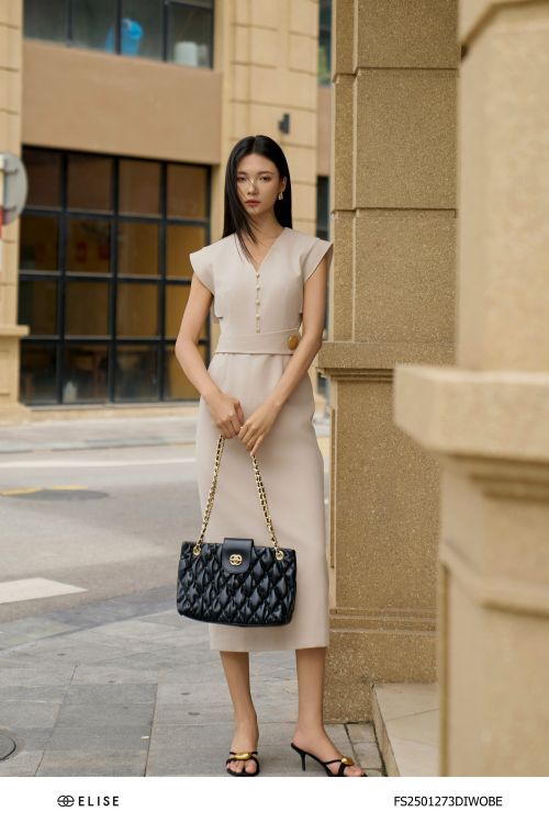 ĐẦM VÂN BE ĐAI EO DIỄU CHỈ