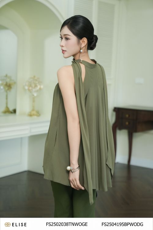 QUẦN LOE XANH RÊU CƠI TÚI SAU
