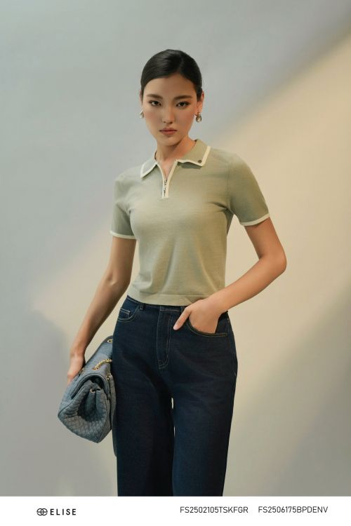 ÁO MONGTOGHI MÀU GHI VIỀN TRẮNG