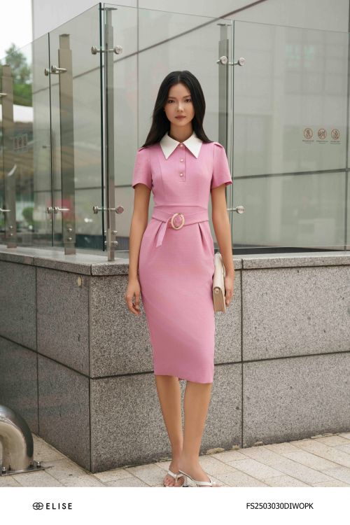 ĐẦM BÚT CHÌ VÂN HỒNG ĐÀO PHỐI CỔ TRẮNG