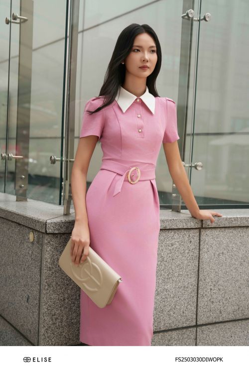 ĐẦM BÚT CHÌ VÂN HỒNG ĐÀO PHỐI CỔ TRẮNG