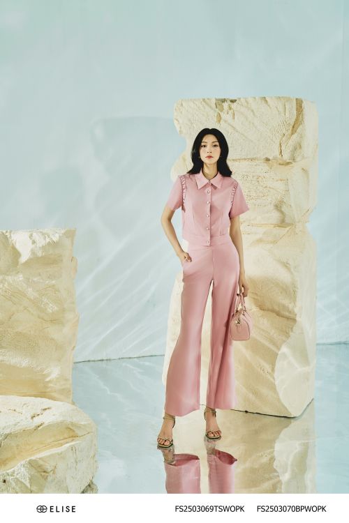 QUẦN SUÔNG HỒNG PHẤN TÚI CHÉO