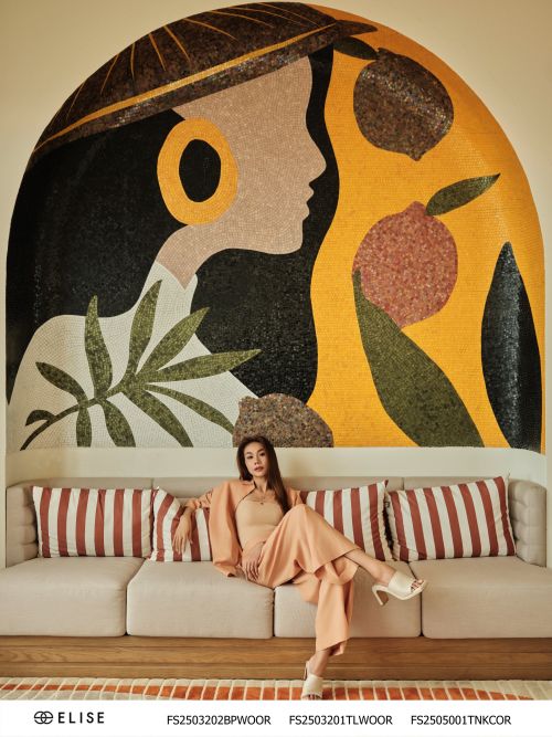 QUẦN SUÔNG LINEN CAM XẾP LY