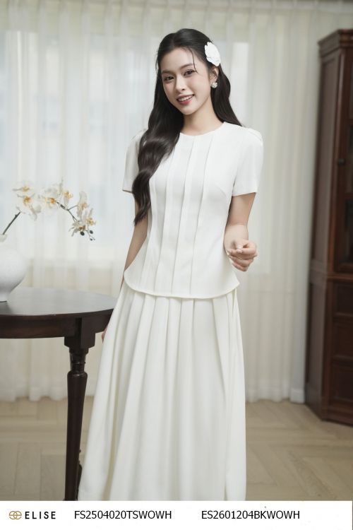 ÁO TRẮNG XẾP LY NGỰC